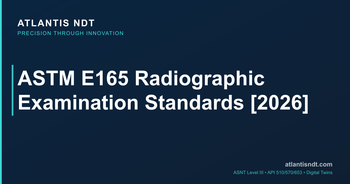 ASTM E165 Radiographic Examination Standards [2026] | Atlantis NDT