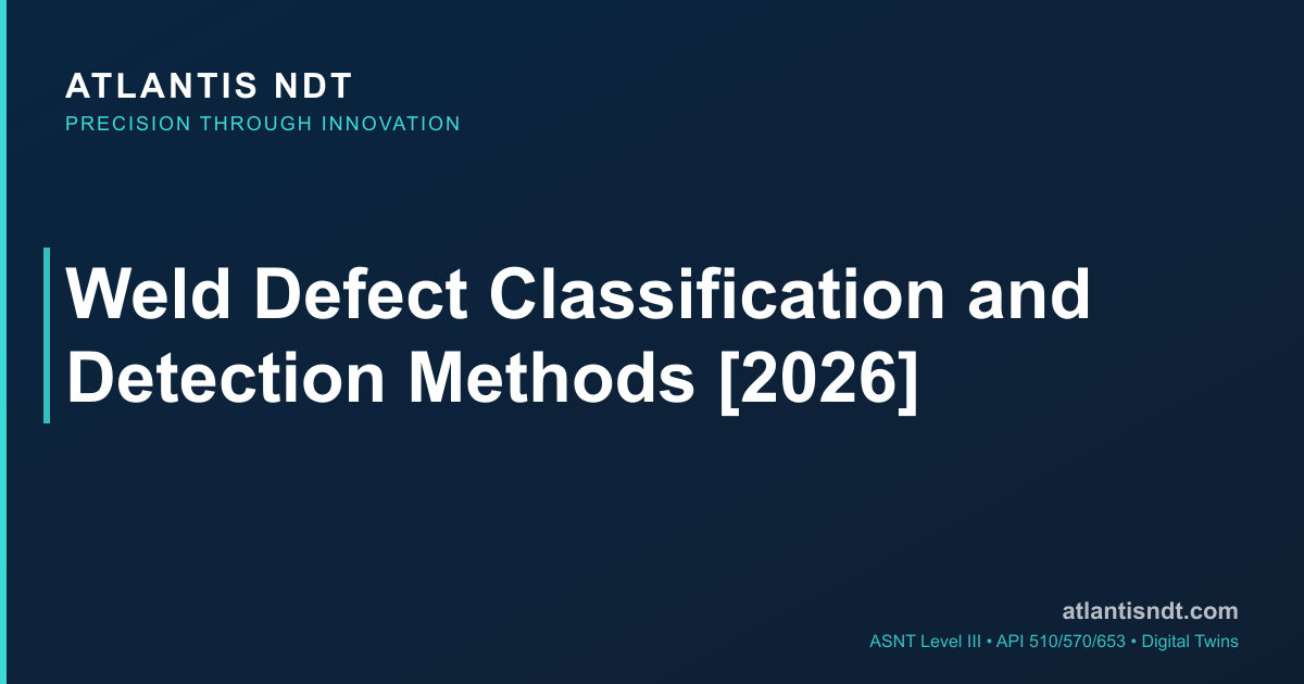Weld Defect Classification and Detection Methods [2026] | Atlantis NDT