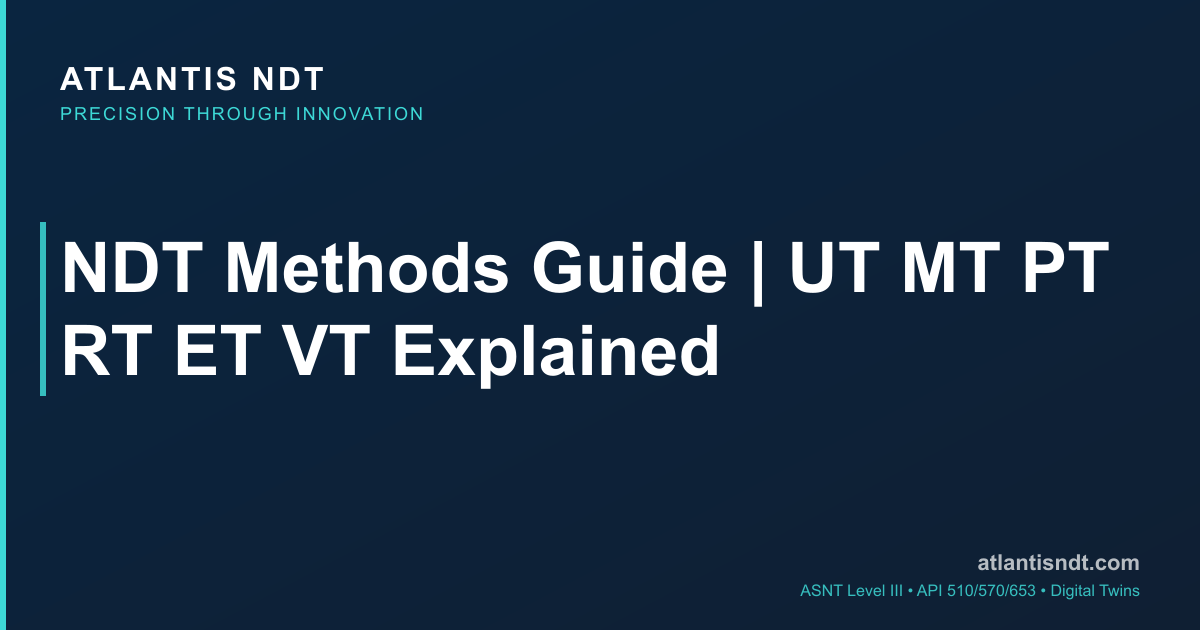 NDT Methods Guide | UT MT PT RT ET VT Explained | Atlantis NDT