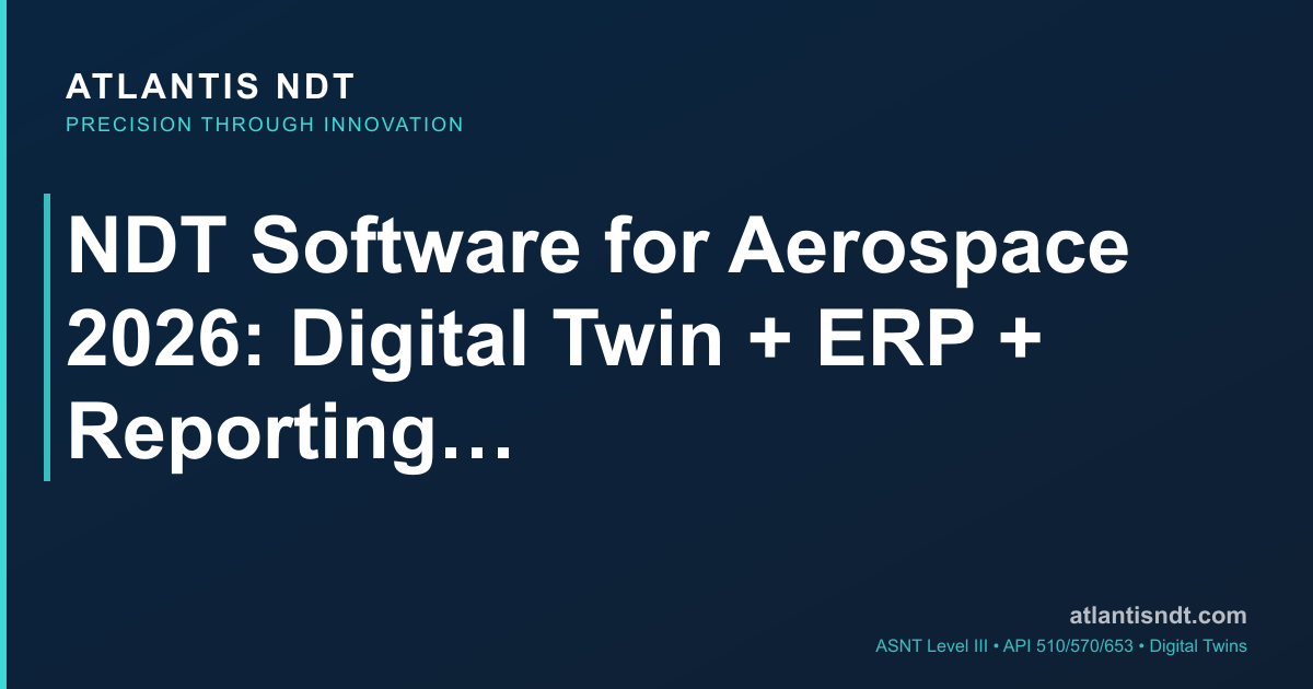 Ndtr Software NDT Software for Aerospace 2026: Digital Twin + ERP + Reporting (NAS ...